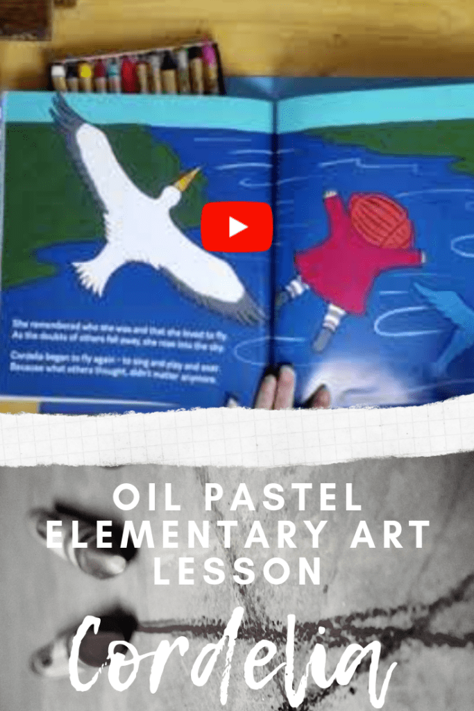 Oil pastel or oil crayon elementary art lesson inspired by Cordelia from Usborne Books and More