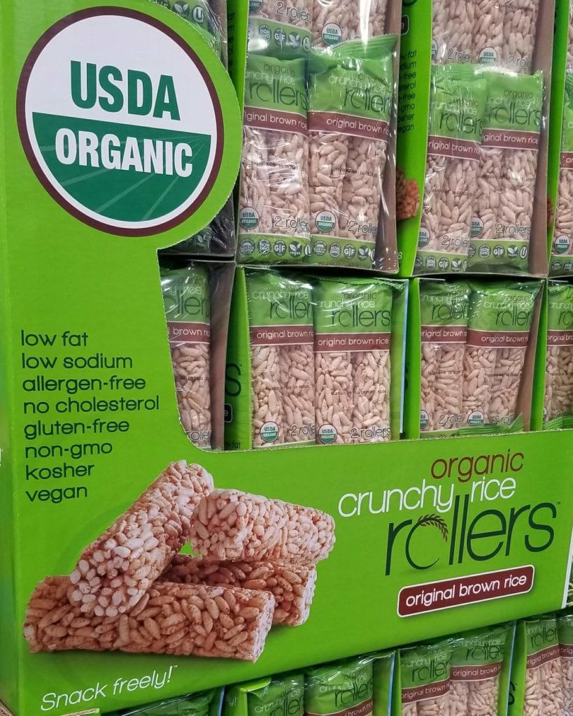 Costco Allergen Free foods for Soy Free Kids including Organic Crunchy Rice Rollers