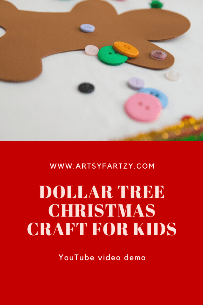 Dollar Tree Christmas Craft for Kids with video demo from www.artsyfartzy.com