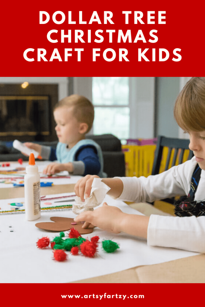 Dollar Tree Kids Craft for Christmas with easy video demo from www.artsyfartzy.com