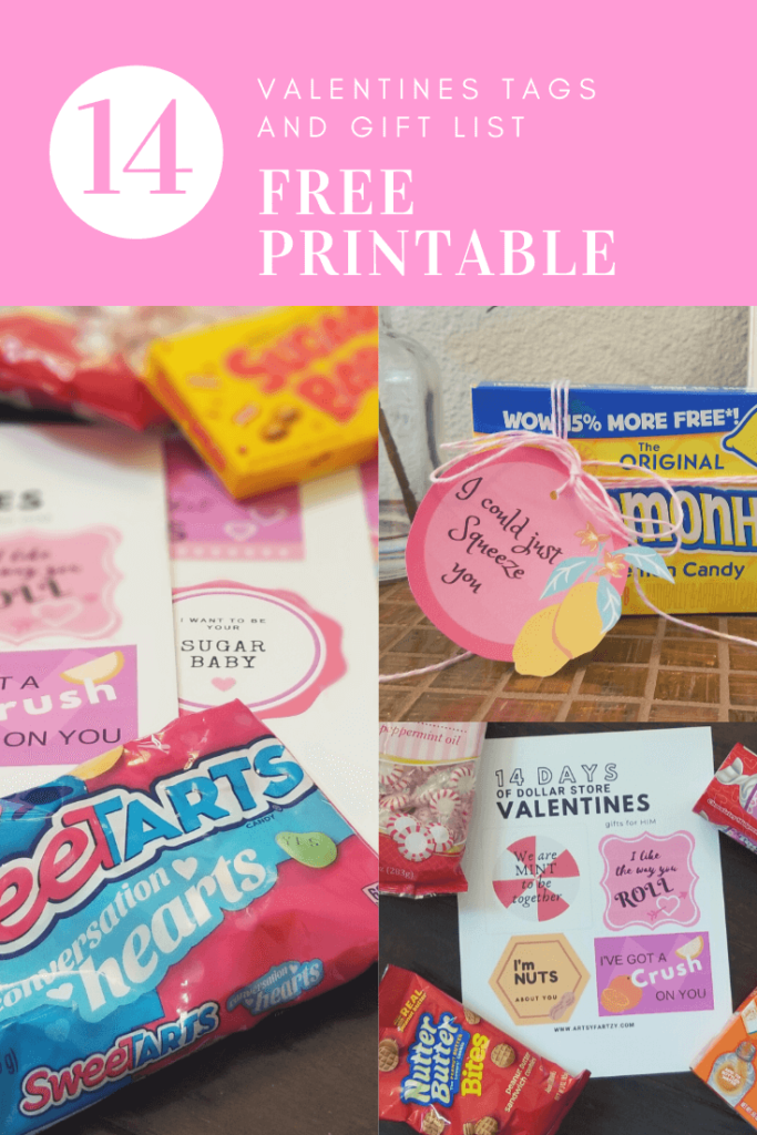 14 days of gifts Free Printable Valentines Tags to make Valentine's Day easy and on a budget