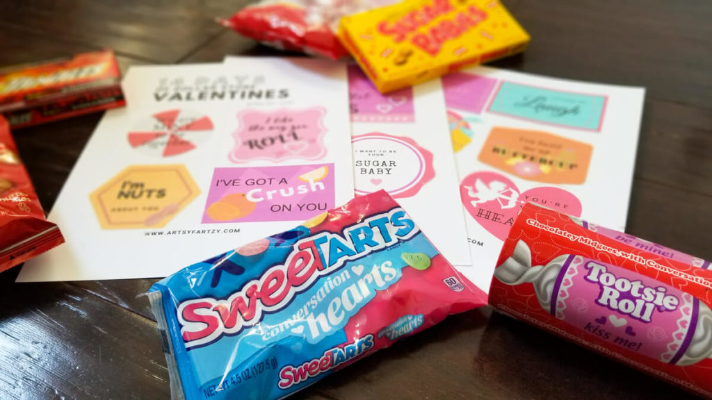Pree Printable Valentines Tags and shopping list for the Dollar Tree
