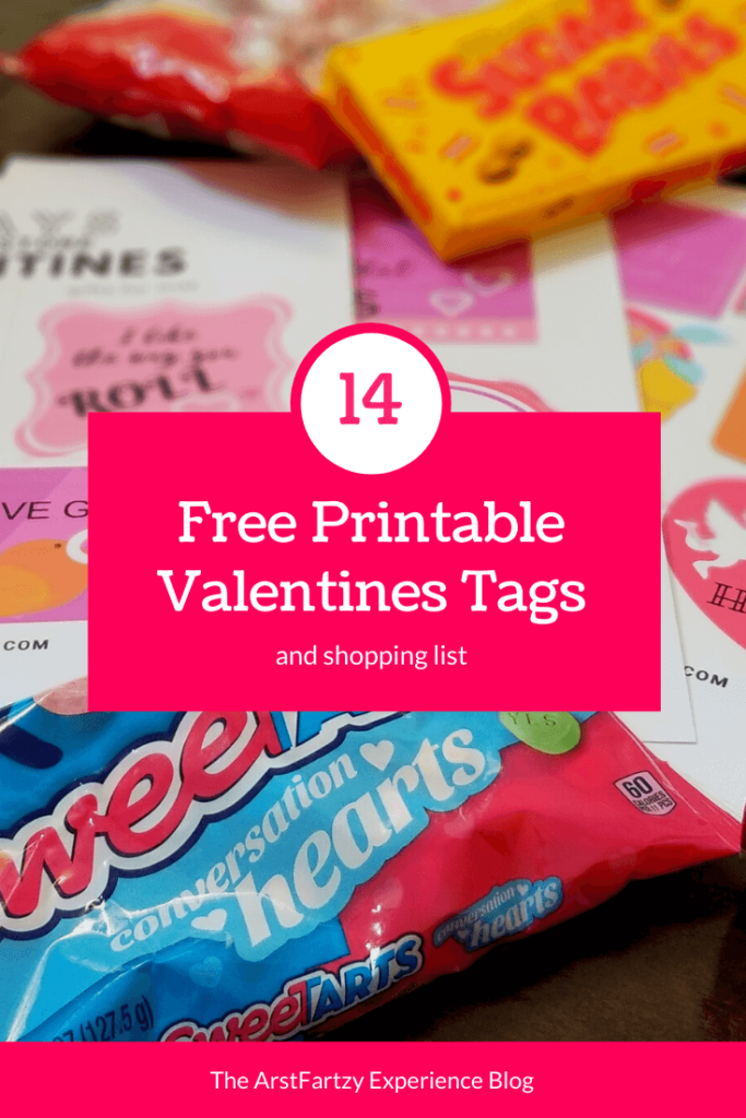 Valentines Day Printable Tags and Valentine Gift Idea shooping list FREE