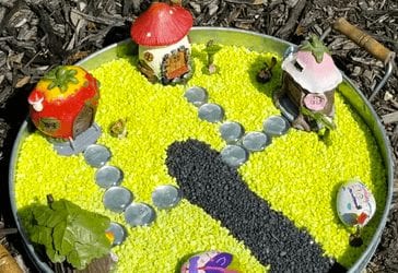 Easy fairy garden houses idea for kid activity