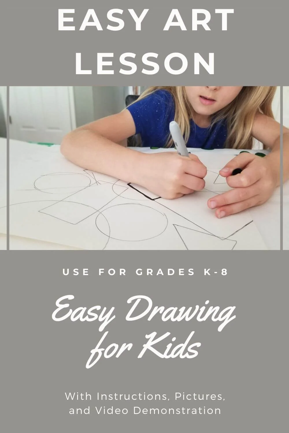 Easy drawing for kids grade K through 8th