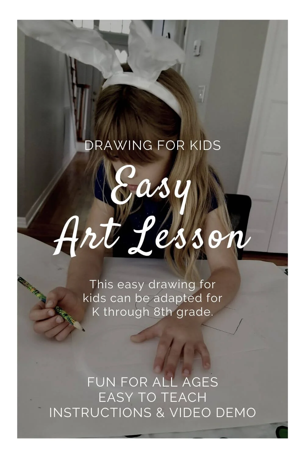 Easy art lesson for elementary school and middle school home art lessons