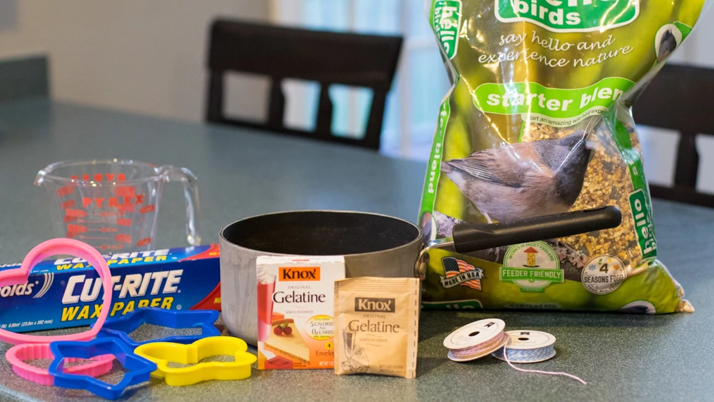 DIY bird feeder 3 ingredients for an easy project for kids