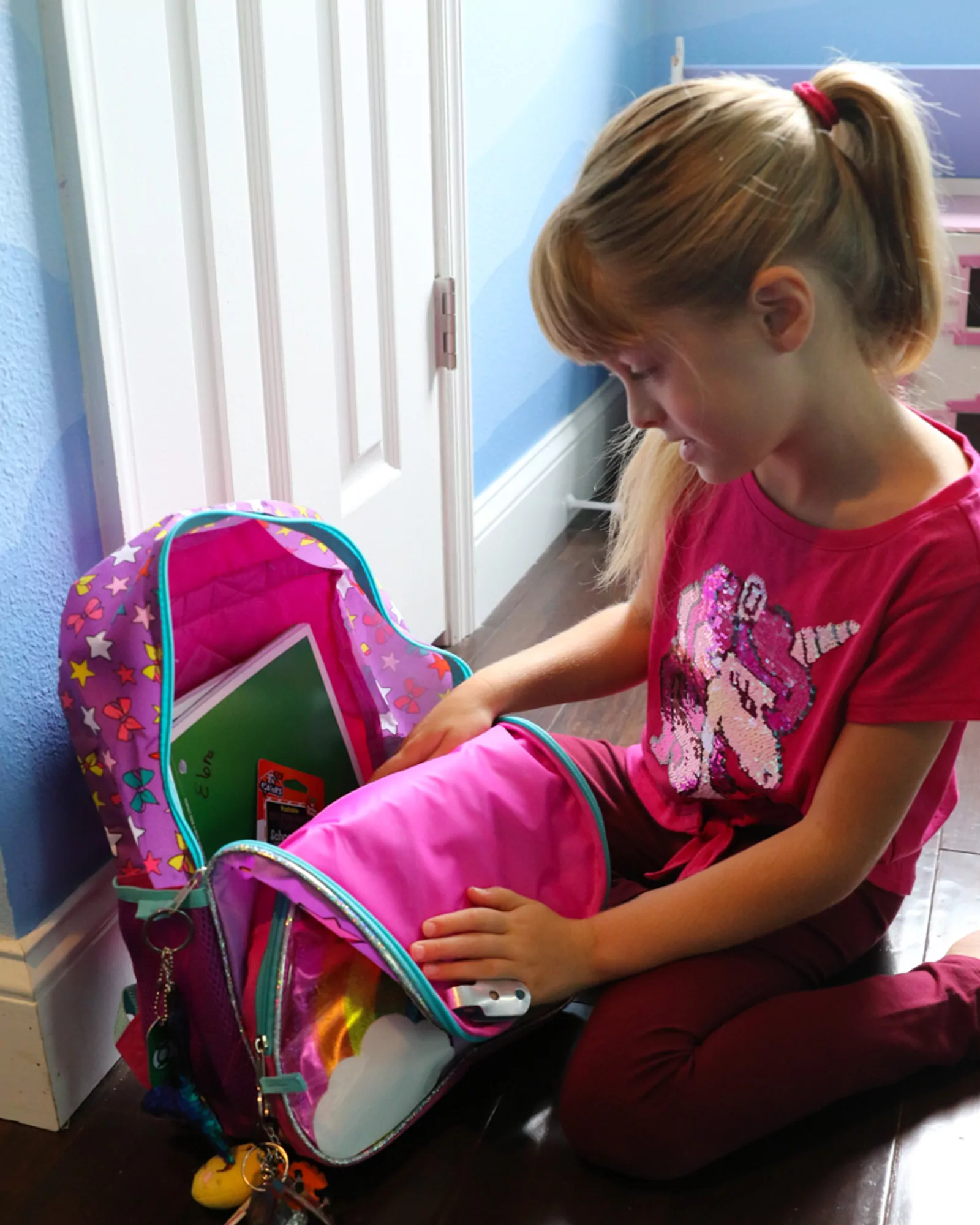 One back to school routine tips that make the morning easier include packing your backpack the night before