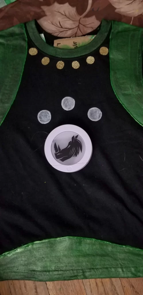 Rhino Wild Kratts Power Suit touch light for DIY costume on the ArtsyFartzy experience blog 