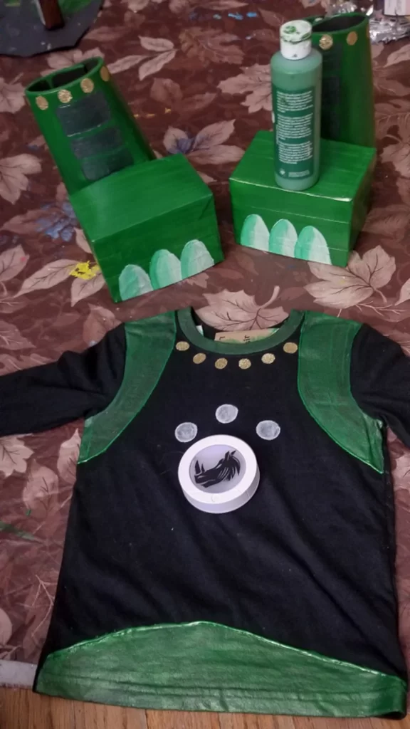 Wild Kratts Rhino Creature Power Suit made with fabric paint
